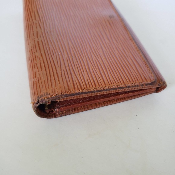 Louis Vuitton LV Epi Leather Wallet Brown Medium Envelope Unisex Vintage - Picture 14 of 14